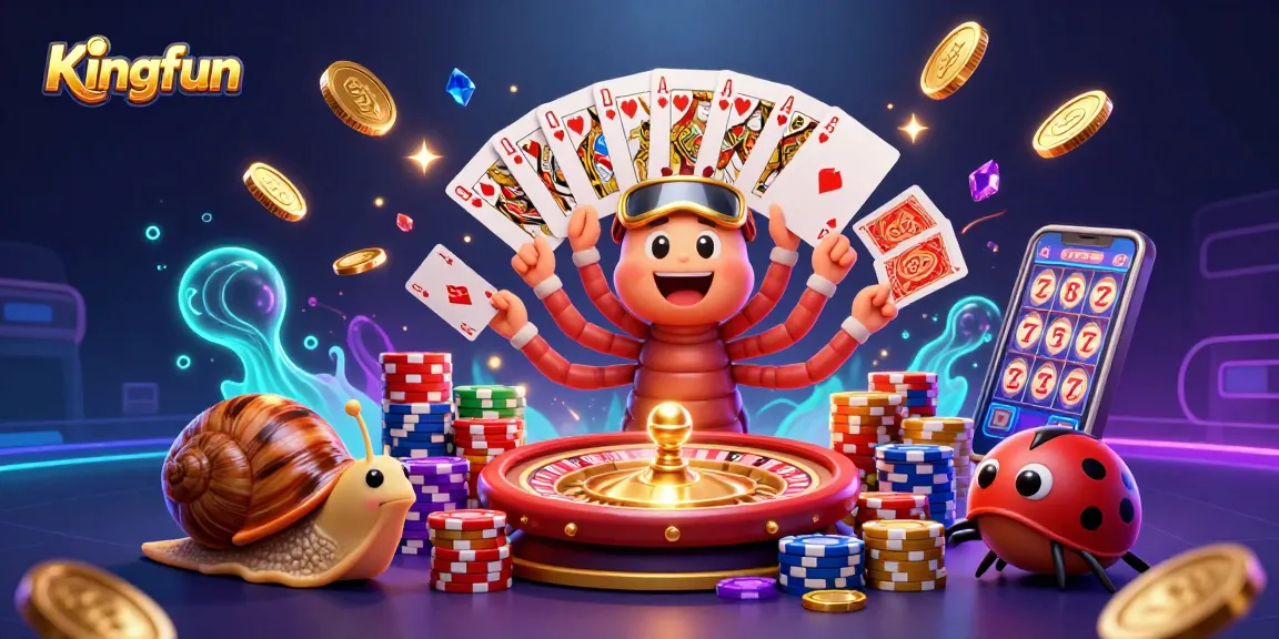 Experience Kingfun's thrilling casino atmosphere with dynamic 3D characters and exciting game elements